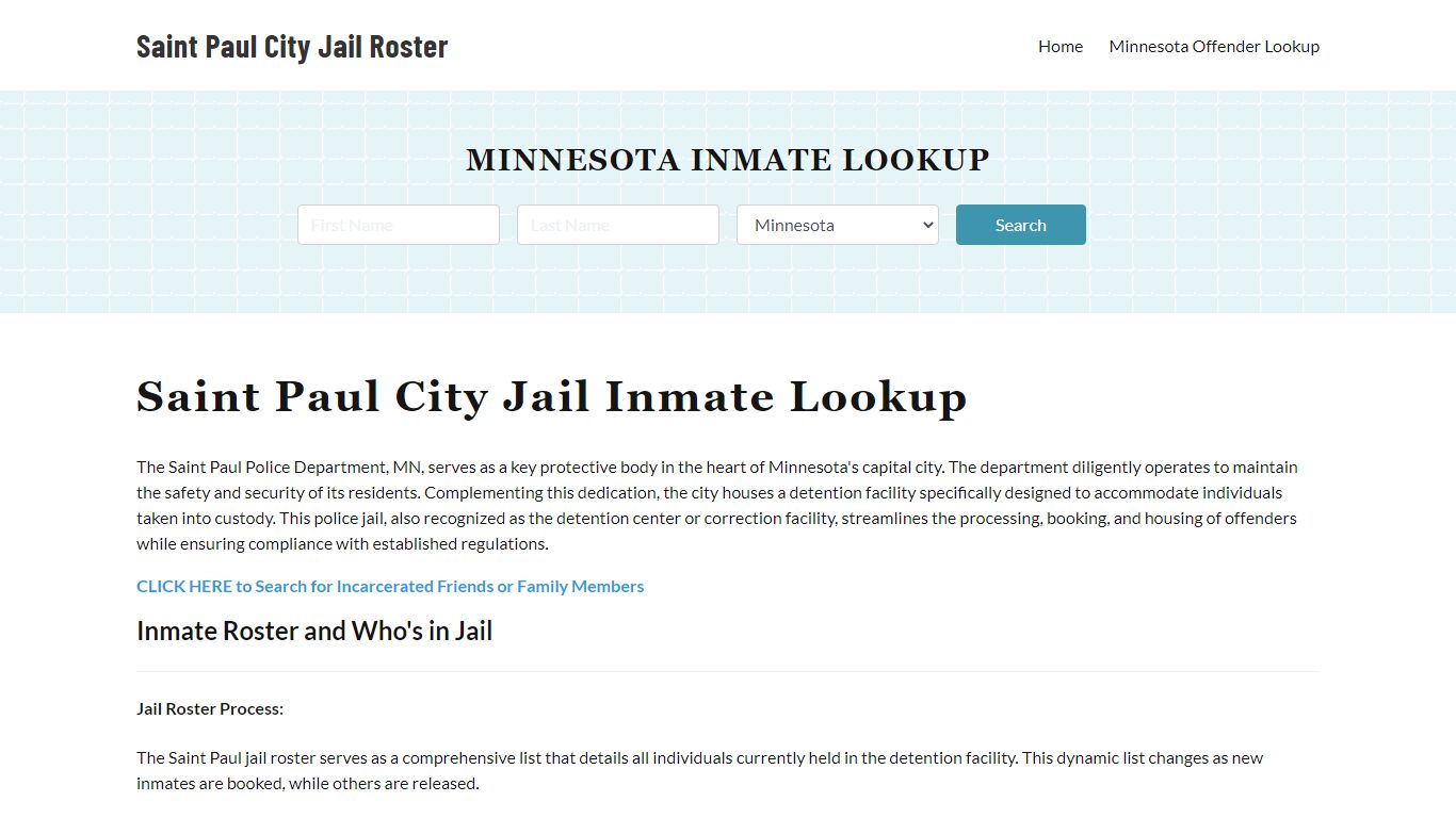 Saint Paul Police Department & City Jail, MN Inmate Roster, Arrests ...