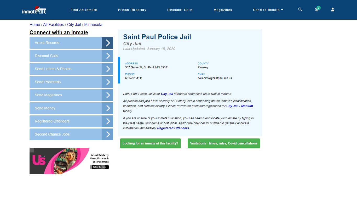 Saint Paul Police Jail | Inmate Locator